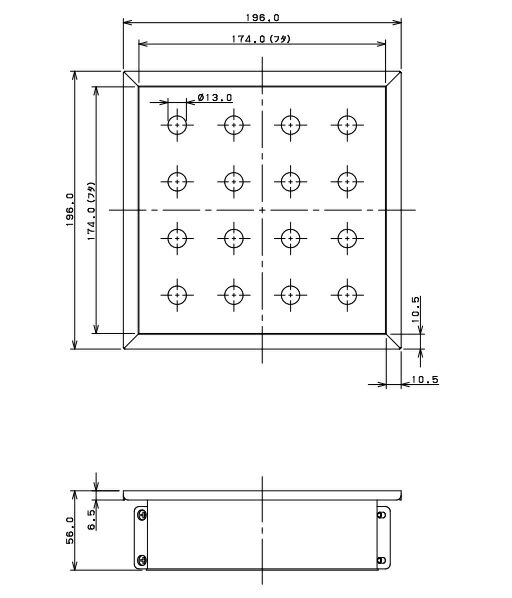 カクダイ 角排水ユニット 4217-200 水道材料　浴室　排水口　フタ　ステンレス製　正方形　角型排水溝