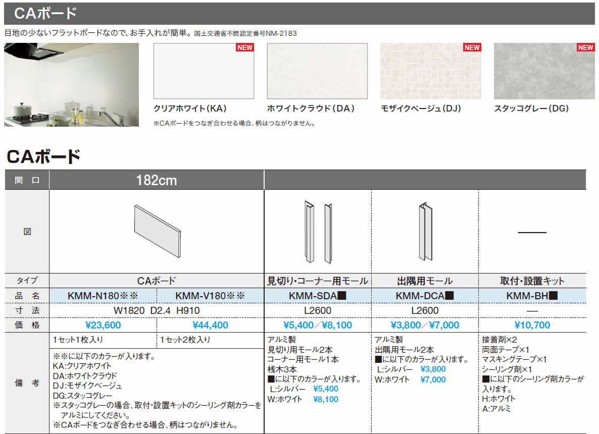 コンパクトキッチン 出隅用モール KMM-DC...の紹介画像3