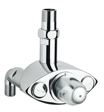 GROHE[グローエ] 浴室用水栓【JP241400+JP691500+JP691300】グローサーモXL 組合せ価格 大型サーモスタット混合栓 1” 露出配管仕様 [メーカー直送][代引不可]