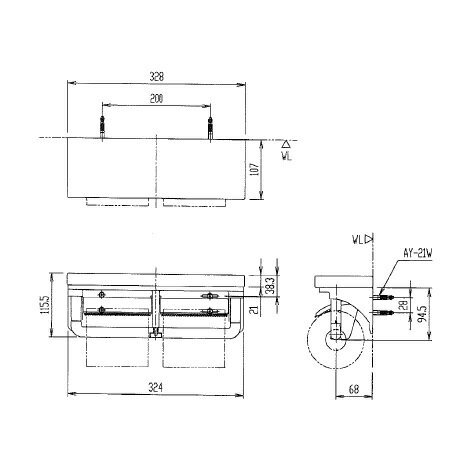 AYボルト AY-21W 1本入り INAX LIXIL リク