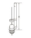 DTF-810C INAX イナックス LIXIL リクシル トイレ 排水弁 フロート弁 (オーバーフロー管高さA:298mm) DTF810C【純正品】