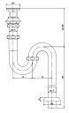 LF-105SA INAX LIXIL 洗面器・手洗器用セット金具 排水金具 (呼び径32mm) 床排水Sトラップ イナックス リクシル【純正品】