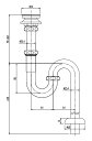 LF-30SAL INAX LIXIL 洗面器・手洗器用セット金具 排水金具 (呼び径25mm) 床排水Sトラップ イナックス リクシル【純正品】