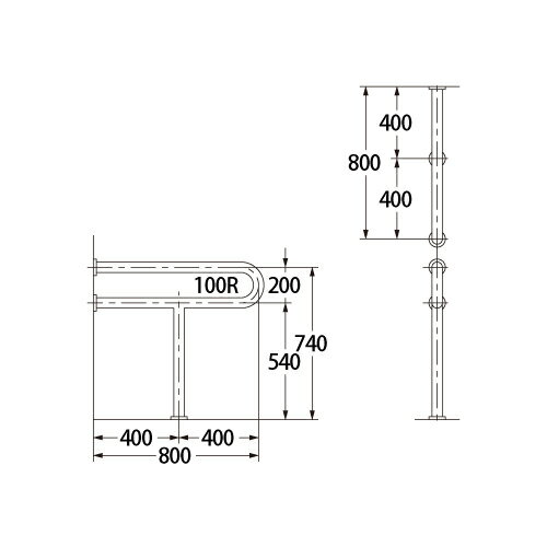 カクダイ 洗面器用 手すり 2477-34【純正品】