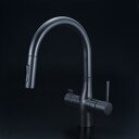 KVK ケーブイケー 【KM6081SCVECM5】 ビルトイン浄水器用シングルシャワー付混合栓(eレバー・回転規制)マットブラック【純正品】