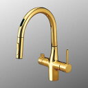 【KM6091SCECG】 KVK ビルトイン浄水器用シングルシャワー付混合栓(センサー付)(eレバー) 金めっき キッチン用水栓 センサー水栓 【純正品】
