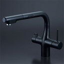 KVK ケーブイケー 【KM6131DSCECM5】 ビルトイン浄水器用シングルシャワー付混合栓(センサー付)(eレバー) 電池 マットブラック【純正品】