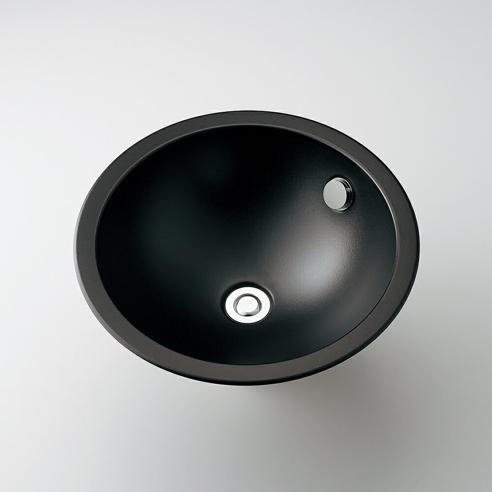 カクダイ KAKUDAI 丸型洗面器 ブラック 493-127-D 水栓金具・器【純正品】