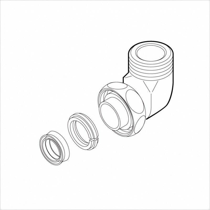 KVK ZKF66NY/800 逆止弁付シャワーエルボセット金属製 KVK補修部品 バス用シャワー部品 【純正品】