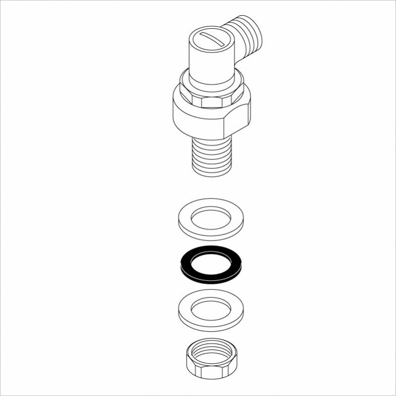 KVK KPS1534A/800 旧MYMMS6140等用シャワー持ち出しエルボ 旧MYM補修部品 構造部品のサムネイル