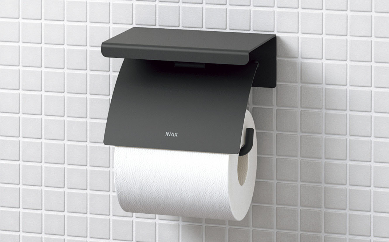 INAX LIXIL・リクシル 棚付紙巻器 MBK（マットブラック） 【FKF-AE34/MBK】
