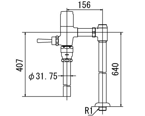 INAX　トイレ　フラッシュバルブ【CF-T6114A】　一般地用　洗浄水量6-8L便器用(定流量弁付フラッシュバルブ)　上水用【CFT6114A】　INAX・イナックス・LIXIL・リクシル【純正品】