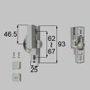 トステム netbl00109 ロック付クレセント小（左用）[防火・非防火兼用] 窓（サッシ）部品(鍵・錠)[BZC273L×1 BZC280×1 BZC296×1 BI438×2] LIXIL リクシル 【純正品】