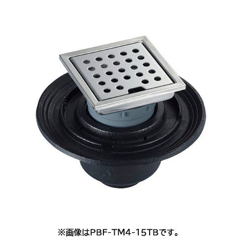 15　PBF-TM4-15TB　144×144×242　縦引きトラップ付排水ユニット　目皿、施工枠付　浴室部品　リクシル　LIXIL・INAX 　純正品