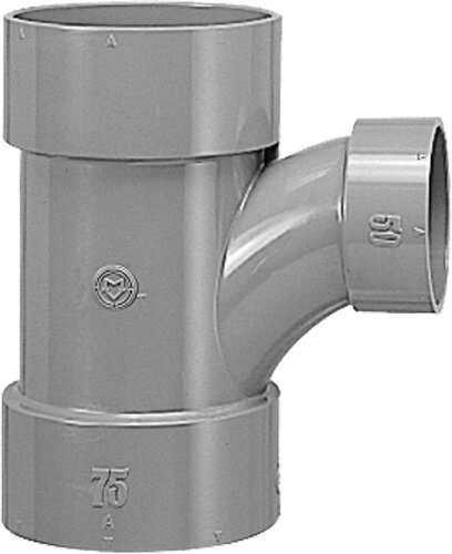 下水道関連製品 DV継手/VU継手 VU継手 VU90゜大曲りY VULT75X50 Mコード:77054 (前澤化成工業、積水、東栄管機 他) 配管部品,管材 【純正品】