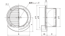 メルコエアテック 【AT-125UGSWK4】外壁用（ステンレス製／鋼板製） ドレン皿付薄形ベントキャップ（ドレン皿外付けタイプ） 横ギャラリ 適用パイプ125mm【純正品】 3