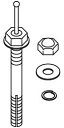 INAX LIXIL アクセサリー KF-D17 (1P) 固定金具 (各種施設向け可動式手すり) 入数:1本【純正品】