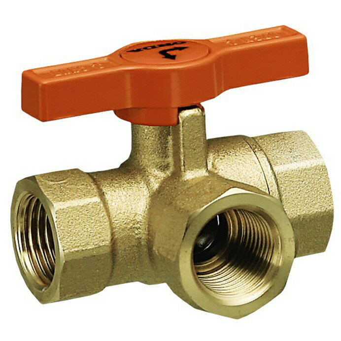 オンダ製作所 ONDA 【T-T10】 ボールバルブ Rc3/8 三方 Tハンドル