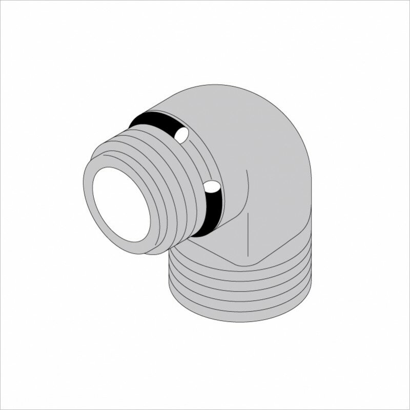 【ゆうパケット】 KVK 【Z76JG/800】 シャワーエルボセット(ねじ込みタイプ)ブレンドグレー樹脂製 KVK補修部品>バス用シャワー部品 【純正品】