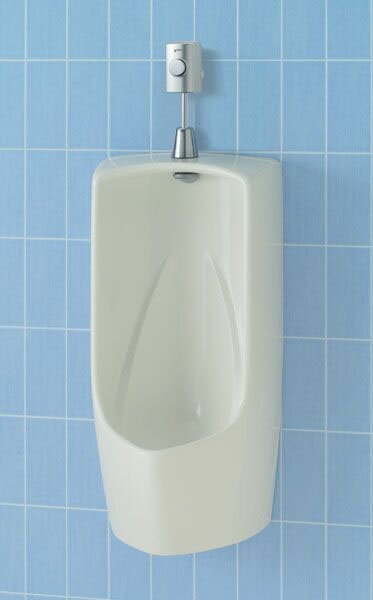 U-411R INAX イナックス LIXIL リクシル トラップ付大形壁掛ストール小便器 壁排水 フラッシュバルブ フランジ (塩ビ排水管用) [代引不可][後払い決済不可]