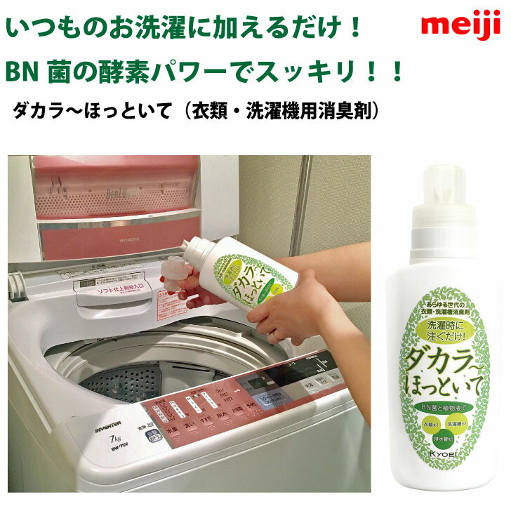 ダカラ〜ほっといて【衣類洗濯槽消臭剤】本体 ×【1本】 内容量：500ml だから ほっといて ダカラ ほっといて 明治 洗剤 パイプ洗剤 洗浄剤 排水管洗浄 掃除クリーナー BN菌 納豆菌 明治 お願いだからほっといて姉妹品 バイオのサムネイル