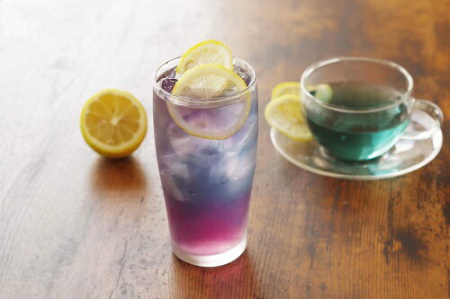 ゆっくり青から紫色へ＊『バタフライピー』で愉しむ幻想的なお茶時間♪