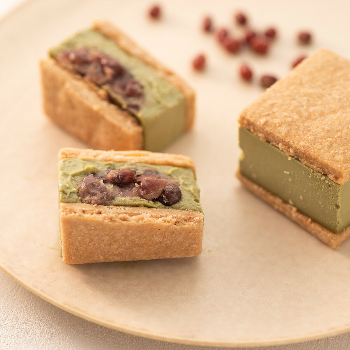 季節限定【3個セット】信州ヴィーガンバターサンド・べにふうき緑茶＆桜仙峡あんバター 　　＜ 白砂糖 卵 乳製品 小麦 不使用 ＞ ギフト 手土産 贈り物 バターサンド レーズンサンド ヴィーガン ビーガン グルテンフリー アレルギー ココシュシュ Coco ChouChouのサムネイル