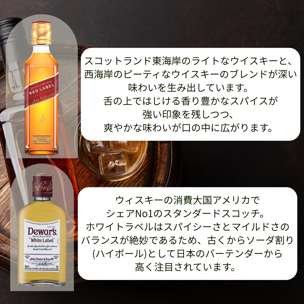 cococica 楽天市場店のもっとウイ好きー♪ 飲み比べミニボトルセット｜ウイスキー 飲み比べ ミニボトル セット 解説リーフレット付き 洋酒 リキュール ギフト プレゼント 父の日 誕生日｜アングル3