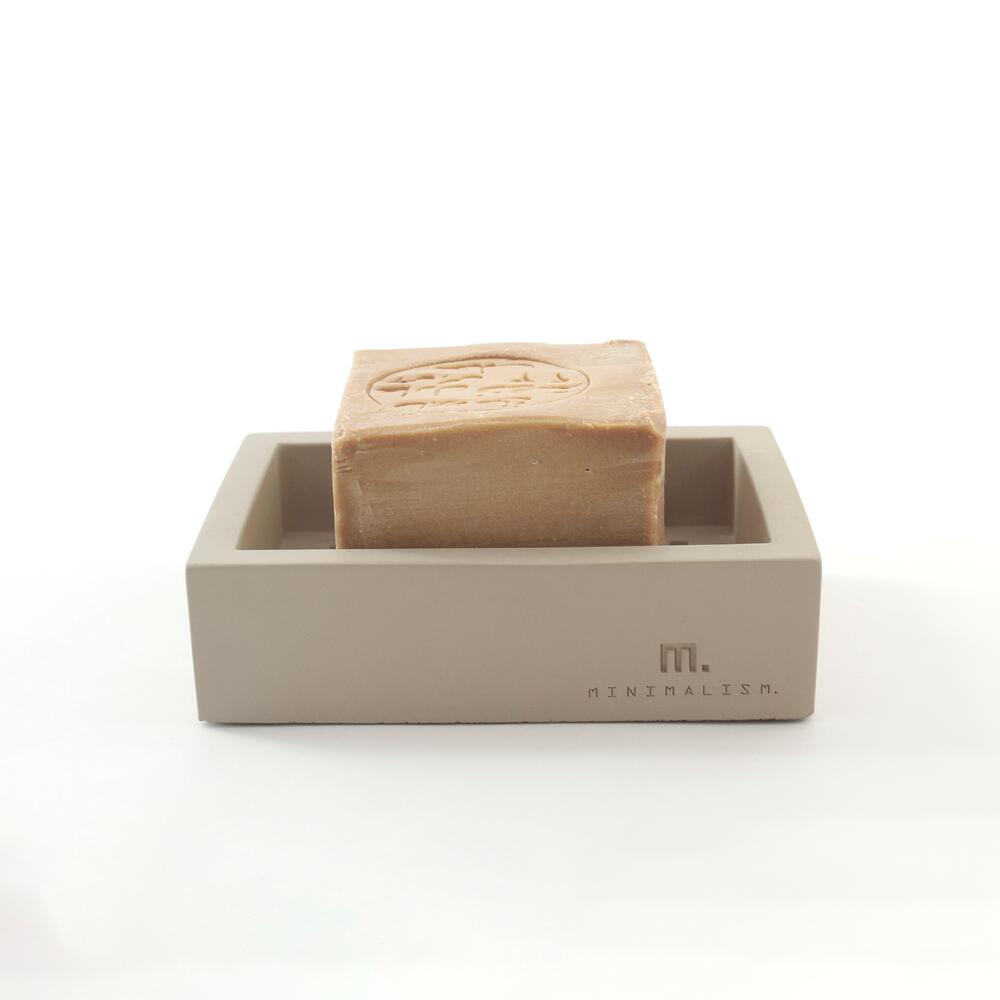 Rakuten - 【楽天スーパーセール】サニタリー ソープディッシュ MINIMALISM SOAP DISH 133×63×27mm コンクリート製 バスグッズ シンプル 無機質 スタイリッシュ 洗面所