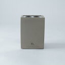 サニタリー 歯ブラシスタンド MINIMALISM 歯ブラシホルダー 72×72×96mm コンクリート製 蓋ステンレス バスグッズ シンプル 無機質 スタイリ...