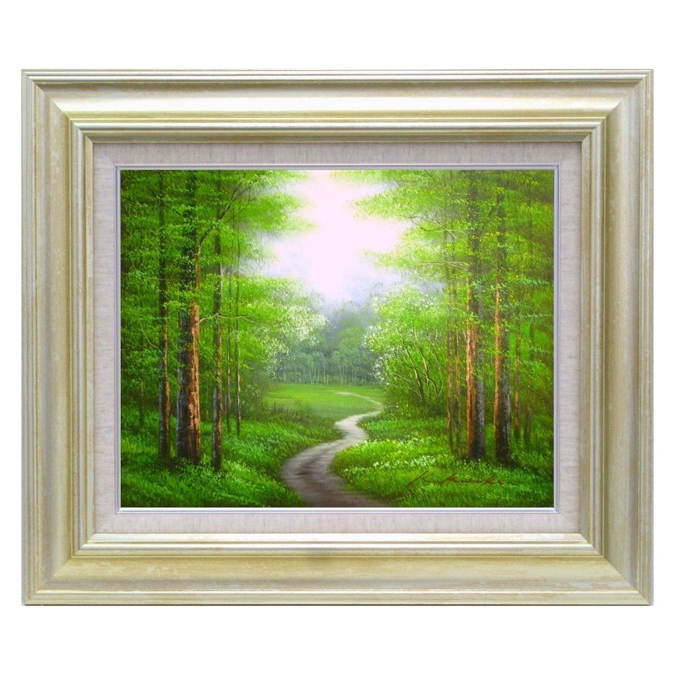 樂天商城 - 油彩画　黒木啓 「光陰」 F6号 真筆 額付き 新品 油絵 風景画 山岳 森林 渓流 BKS-IOP-61364