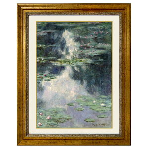 * クロード・モネ 「睡蓮の池」 複製画 キャンバスにジクレー 額付き 絵画 洋画 印象派 フランスの画家 1907年制作 イスラエル博物館(エルサレム)所蔵