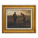 絵画 F6号 ミレー 「晩鐘」 複製画 世界の名画 額入り バルビゾン派 農民画 写実主義 オルセー美術館(仏)所蔵 新額シート