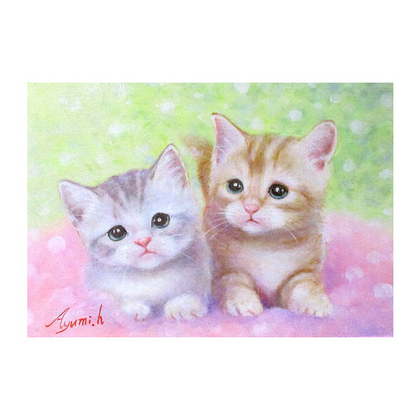 油彩画 SM号 絵画 なかよし 星野歩 手描き...の紹介画像2