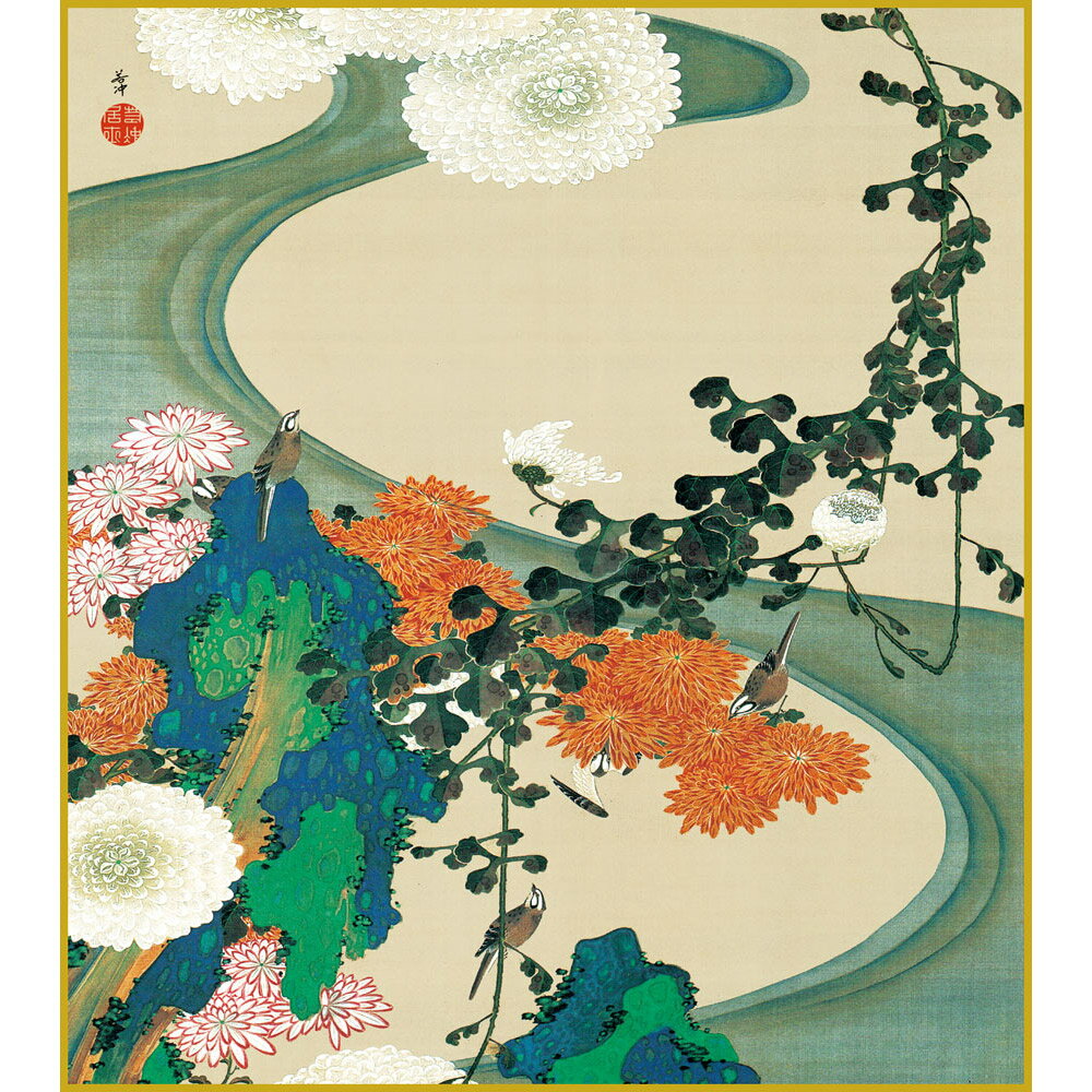 アートフレーム(中)四季の切り絵図案付き【夏・麻葉