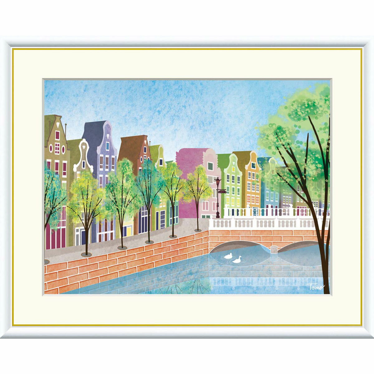 商品の詳細 作家名／横田　友広（よこた　ともひろ） 作品名／（F8号） 技法／　高精彩工芸画 額寸／　61x49.5（cm） 絵寸／　45.5×38（cm） 作品の状態／新品、額付き、紙箱入り 絵を保護するため、額の前面に透明アクリル板を入れています ■横田　友広（よこたともひろ）1985〜 幼少より絵画に接することが多く、自らも画家の道を目指す。 その高い描写力と繊細で柔らかなタッチで定評を集める新進気鋭の作家。 ■掛軸表装のトップメーカーによる、高精細デジタル版画技法の複製画です。永年に渡り美術品の複製経験を経た工房の責任者が原画から克明に色取りをし、最終仕上げは修復専門家が一部に手彩の補色を加えています。絵を保護するため、額の前面に透明アクリル板を入れています