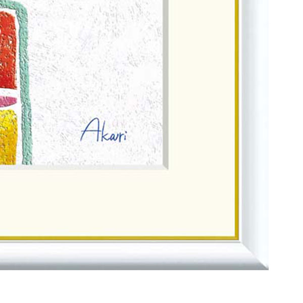 春田あかり 「サボテンの寄せ植え」 F8号（額外寸61x49cm） 高精彩工芸画　額付き　複製画　静物画　花風水　開運画　かわいい　おしゃれ　ナチュラル