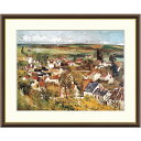 セザンヌ 「オヴェールの展望」 F8号(額外寸61x49.5cm) 高精彩工芸画+手彩入り 額付き 複製画 作品 絵画 美術品 アート ポスト印象派 キュビズム 風景画 フランス