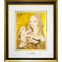 版画 藤田嗣治 「聖母子 Maternite」 シルクスクリーン ミクストメディア 額付き F6号相当 限定100部 エスタンプ レオナールフジタ Foujit...