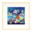 ★ ホラグチカヨ 「ある冬の楽しい1日の過ごし方」 ジクレー版画 額付き 額装画 複製画 グラフィックアート ジークレー かわいい 動物 作品 正方形の絵 新築...