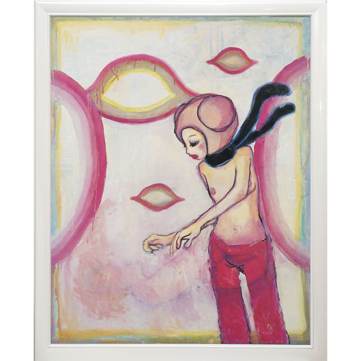 タカノ綾 「Capricorn」 オフセット リトグラフ　直筆サイン入り　2006年　額付き　限定300部　Kaikai Kiki　カプリコーン　モダンアート　現代美術　平成女子　kawaii UVカット透明アクリル　真作保証　YE572 【納期：在庫のみ】