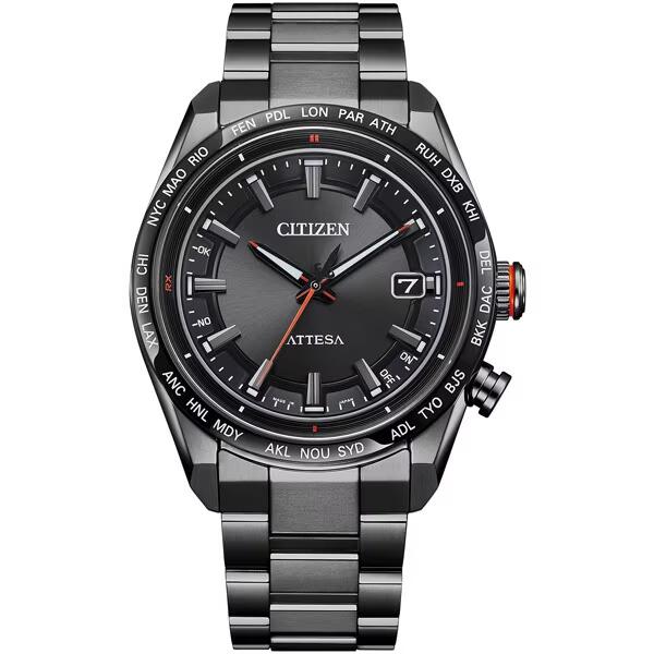 CITIZEN ATTESA アテッサ CB0286-61E 光発電エコ・ドライブ電波時計 ACT Line アクトライン Black Titanium Series ブラックチタンシリーズ 腕時計 国内正規品