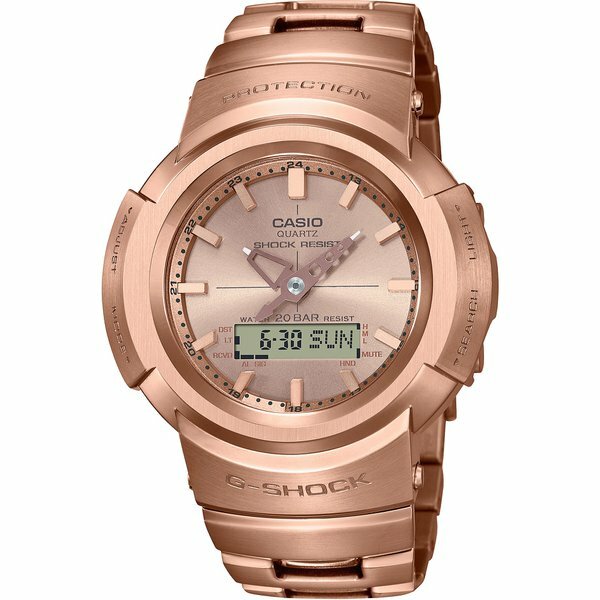 CASIO G-SHOCK カシオ ジーショック AWM-500GD-4AJF メンズ腕時計 AW-500 FULLMETAL ソーラー電波時計 ローズゴールド 国内正規品