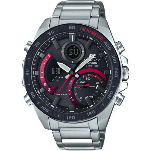 カシオ エディフィス 腕時計（メンズ） CASIO EDIFICE カシオ エディフィス ECB-900YDB-1AJF メンズ腕時計 国内正規品 ステンレススチールバンド レッド