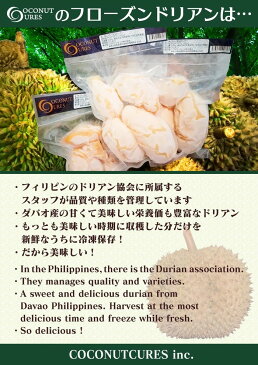 フローズンドリアン500g　冷凍 真空パック 産地直送　ドリアン Frozen durian COCOCURE