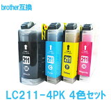 Brother ֥饶 LC211꡼ LC211-4PKб ߴ 4å ICå ɽ