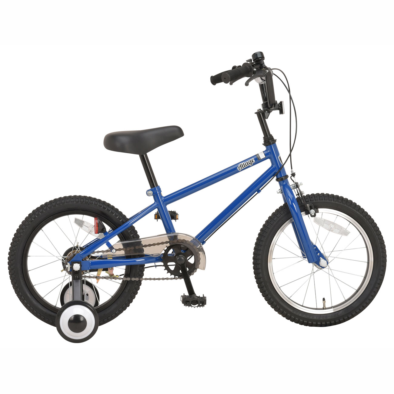 乐天商城 - ALTAGE 16インチ キッズBMX 補助輪付き(ブルー)AKB005 46682スタンド キッズサイクル 男女兼用 子供用自転車 ビッグタイヤ ジュニア 幼児車 フェイスガード フルカバーチェーンケース オオトモ