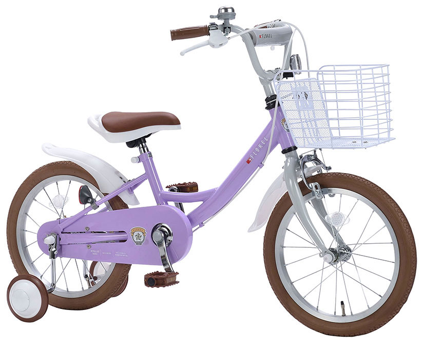 楽天COCOde　ShopMyPallas（マイパラス） 16インチ子供用自転車 MD-16-LA （ラベンダー） 補助輪付女児 男児 男の子女の子 男女兼用 キッズサイクル 北欧 デザイン 6歳まで 幼児用