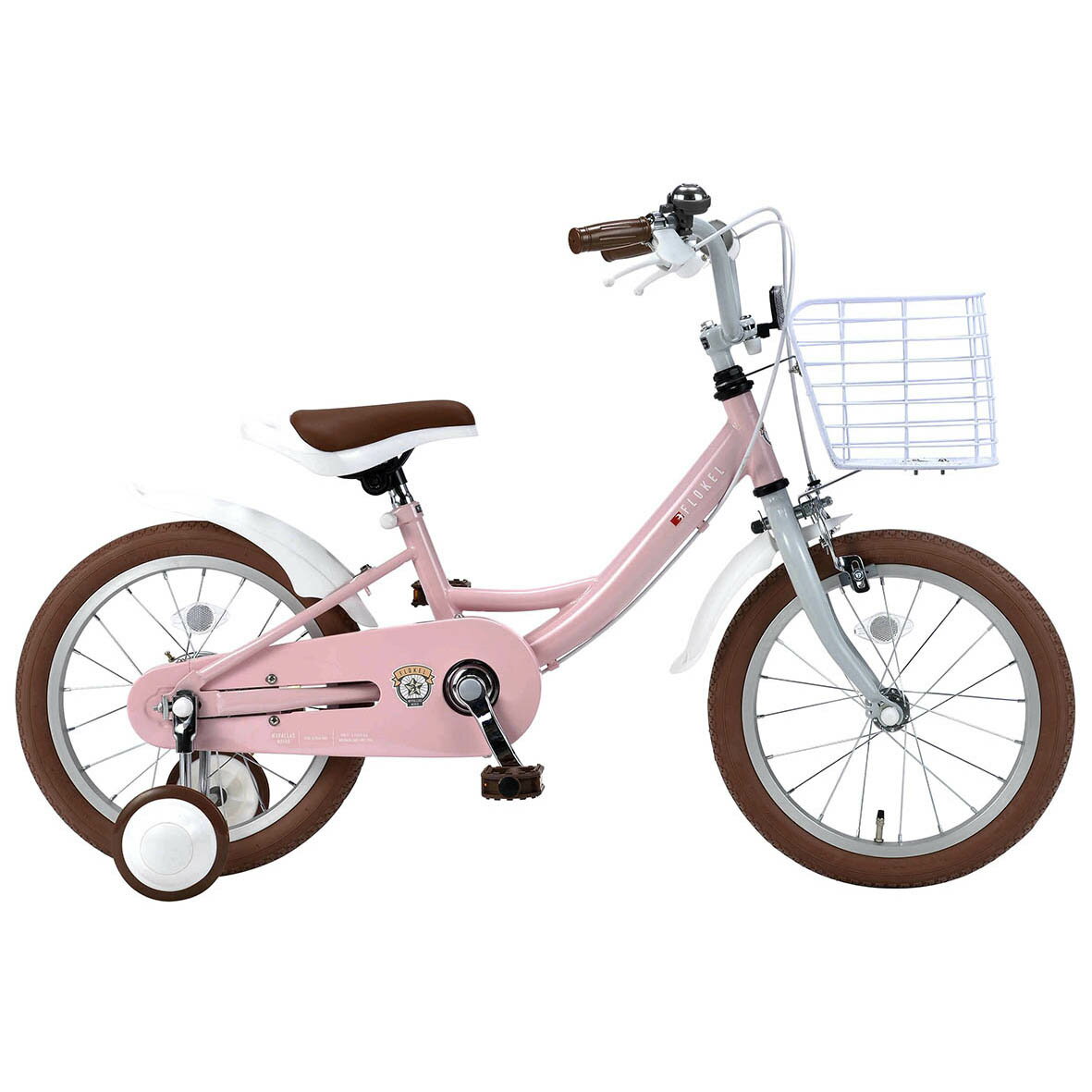 楽天COCOde　ShopMyPallas（マイパラス） 16インチ子供用自転車 MD-16-SB （ストロベリー） 補助輪付女児 男児 男の子女の子 男女兼用 キッズサイクル 北欧 デザイン 6歳まで 幼児用 ピンク