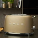 《NEWマットカラー》SMEG ポップアップトースター2枚用【マットシャンパンゴールド】TSF01CHMJP【日本正規品】イタリア家電ブランド【スメッグ】レトロ デザイン おしゃれ家電 ハイブランド 4枚～8枚切り キッチンブランド プレゼント トースト スメグ